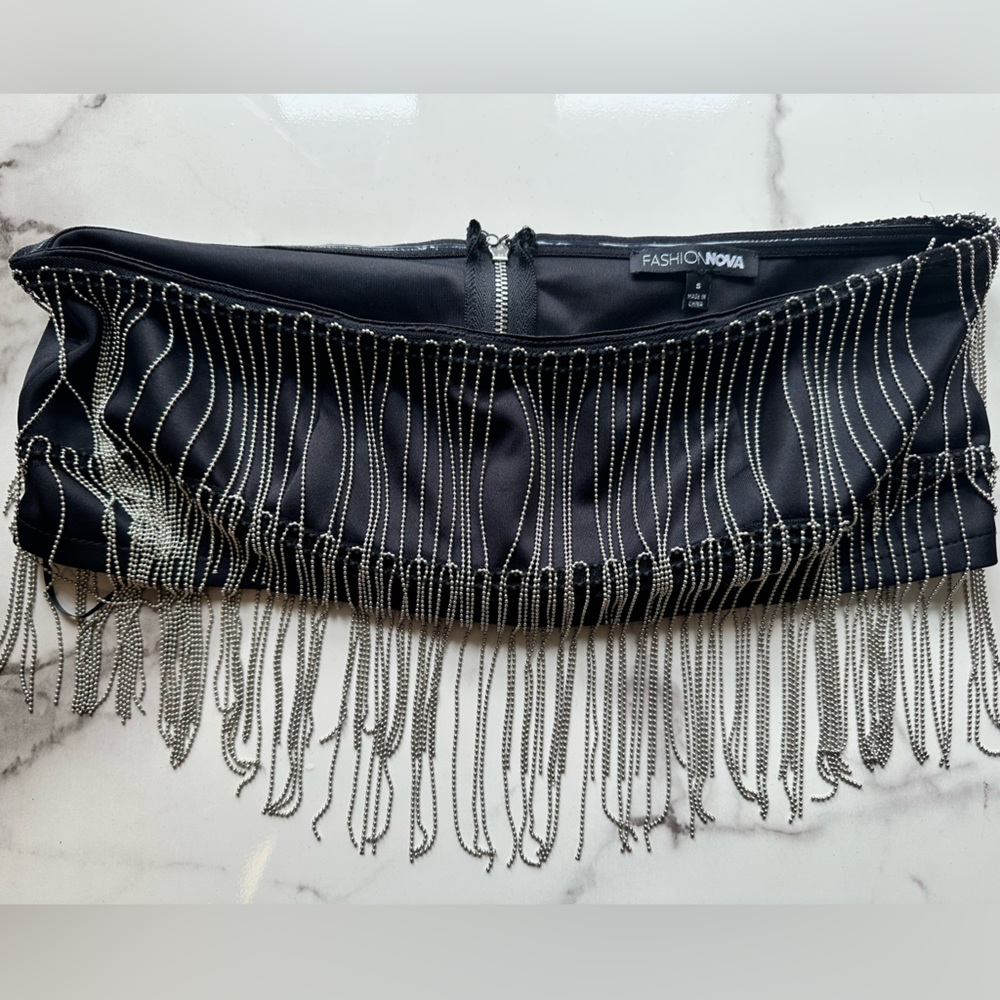 Fashionova fringe tube top